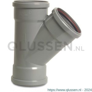 Bosta T-stuk 45 graden PVC-U 250 mm SN8 manchet grijs KOMO-BENOR 0360269