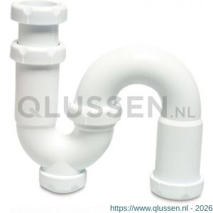 Bosta sifon PP 1.1/2 inch x 40 mm binnendraad x klem wit type S 0360441
