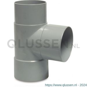 Bosta T-stuk 87 graden PVC-U 70 mm lijmmof x lijmmof x verjonging grijs 0360518