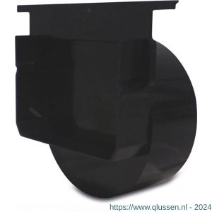 Nicoll aanzet-eindstuk PVC-U 110 mm lijm spie zwart type met stalen rooster 0361119