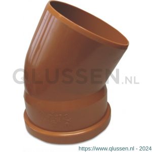 Bosta bocht 30 graden PVC-U 500 mm SN4 manchet x spie roodbruin 7024854