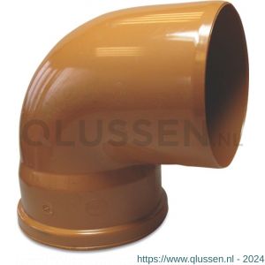 Bosta bocht 87 graden PVC-U 500 mm SN4 manchet x spie roodbruin 0370158