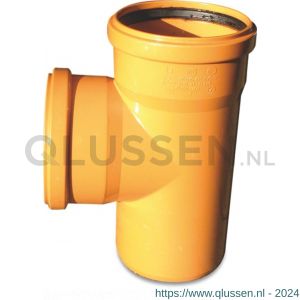 Bosta T-stuk 87 graden PVC-U 160 mm SN4 manchet x manchet x spie roodbruin 0370265