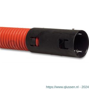 Bosta kabelbeschermingsbuis PE 90 mm klikmof x glad DN80 rood-zwart 25 m 0390289