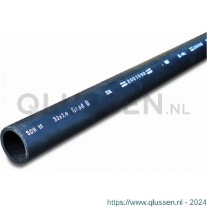 Bosta drukbuis PE100 225 mm x 13,4 mm glad SDR17 10 bar zwart-blauw 6 m DVGW 0390612