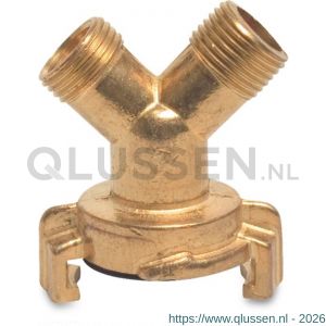 Bosta Y-stuk messing 3/4 inch buitendraad x buitendraad x snelkoppeling NA 40 0420517