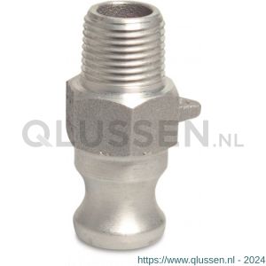 Bosta snelkoppeling aluminium 1.1/4 inch V-deel Camlock x buitendraad 16 bar type Camlock F 0431451