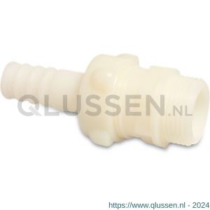 Bosta koppeling PA (nylon) 2 inch x 50 mm buitendraad x slangtule 16 bar wit 0440584