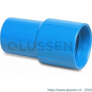 Mega sok PVC-U 38 mm lijmmof blauw type voor zwembadslang 0520006