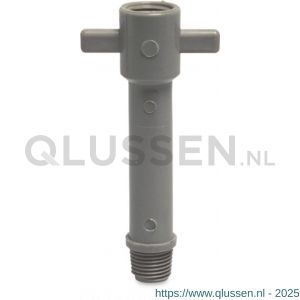 VDL verlengpijpje kunststof 3/8 WW binnendraad x buitendraad 6 cm zwart 0620230