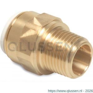 Speedfit puntstuk messing 22 mm x 3/4 inch insteek x buitendraad 10 bar DVGW-KIWA-WRAS 0700667
