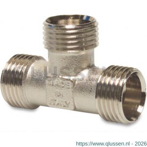 Multi-Fit T-stuk 90 graden messing 1/2 inch buitendraad 20 bar KIWA 0701925