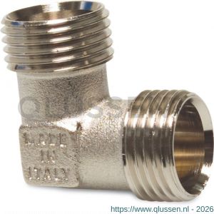 Multi-Fit knie 90 graden messing 1/2 inch buitendraad 20 bar KIWA 0701929