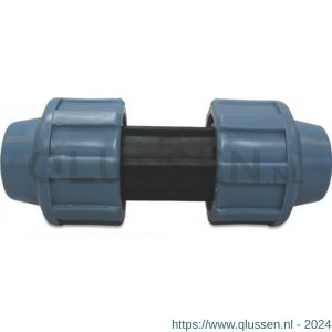 Unidelta koppeling PP 25 mm knel 16 bar zwart-blauw DVGW-KIWA-WRAS 0703102