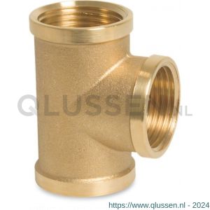 Mega nummer 130R T-stuk 90 graden messing 1.1/4 inch x 1 inch x 1.1/4 inch binnendraad 0708972