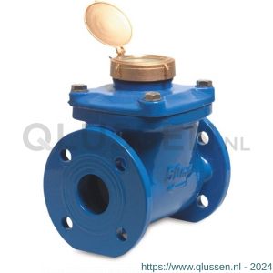 Mega Profec watermeter droog gietijzer DN65 DIN flens 25 m3/h blauw type Woltman horizontaal 7021132