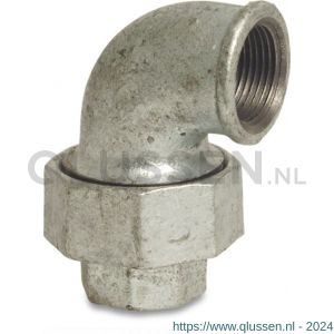 Mega Profec nummer 96 knie koppeling 90 graden gietijzer gegalvaniseerd 1/2 inch binnendraad DVGW type conisch 1009603