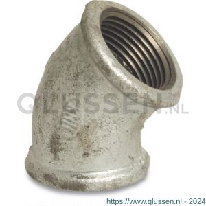 Mega Profec nummer 120 knie 45 graden gietijzer gegalvaniseerd 3/8 inch binnendraad DVGW 1012003