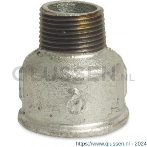 Mega Profec nummer 246 soknippel gietijzer gegalvaniseerd 1.1/2 inch x 1.1/4 inch binnendraad x buitendraad DVGW 1024616