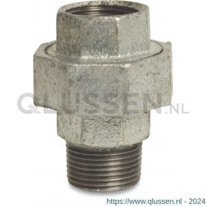 Mega Profec nummer 341 koppeling gietijzer gegalvaniseerd 2 1/2 inch binnendraad x buitendraad DVGW type conisch 1034109