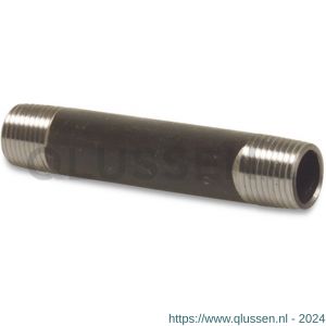 Mega Profec nummer 23 pijpnippel staal zwart 1.1/4 inch buitendraad 60 mm 1165060