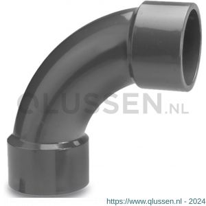 VDL bocht 90 graden PVC-U 25 mm lijmmof 16 bar grijs 7002570