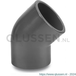 VDL knie 45 graden PVC-U 125 mm lijmmof 16 bar grijs 7002616