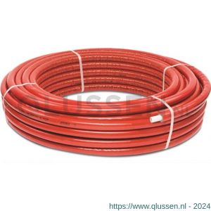 Bosta geïsoleerde drukbuis PE-XB/AL/PE 16 mm x 2,0 mm glad 10 bar wit 50 m KIWA type Mixal rode mantel 7018509