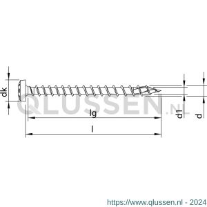 Heco-Topix-Plus RVS A2 spaanplaatschroef 5,0x50 mm rondkop T-Drive T 20 variabele voldraad blank glijcoating 200 stuks VARIANTA verpakking 61992