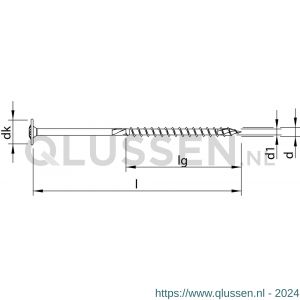 Heco-Topix-Plus tellerkopschroef 8,0x240 mm tellerkop XL T-Drive T 40 deeldraad verzinkt blauw A3K 50 stuks VARIANTA verpakking 61340