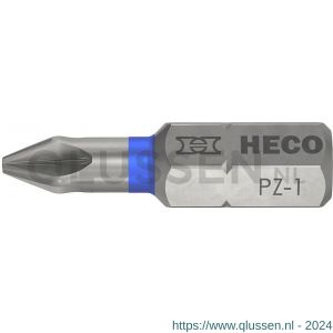 Heco schroefbit Pozi-Drive PZD 1 kleur ring blauw in blister 10 stuks 57104