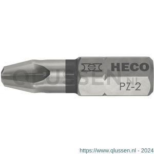 Heco schroefbit Pozi-Drive PZD 2 kleur ring zwart in blister 10 stuks 57105