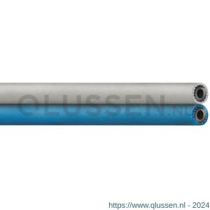 Baggerman Twin-Hose kunststof tweeling besturingsslang persluchtslang 6x6 mm PVC met opdruk blauw-grijs 4260006006