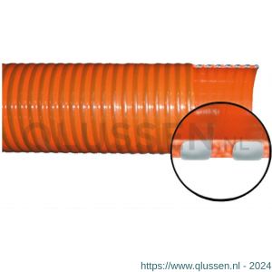 Baggerman Quadriflex zuig- en persslang inwendig diameter 76 mm PVC kunststof oranje 4460075000