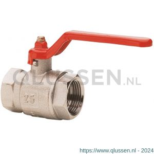 Baggerman messing kogelkraan 1/4 inch 2x binnendraad verchroomd korte volle doorlaat type 9000 5240006900