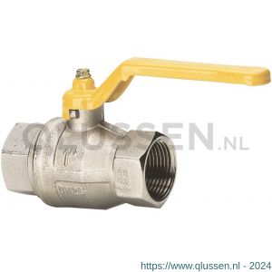 Baggerman messing DVGW gaskogelkraan met hendel volgens DIN 3537 1/4 inch 2x binnendraad 5270006001