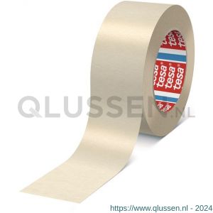 Tesa 4317 Tesakrepp 50 m x 75 mm chamois fijne crepepapieren maskeringstape voor lakspuiten tot 80 graden C 04317-00007-00