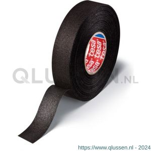 Tesa 4541 Tesaband 50 m x 19 mm zwart gemakkelijk hanteerbare ongecoate textieltape 04541-00012-00