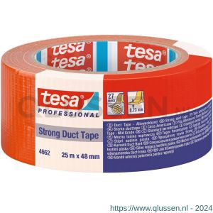 Tesa 4662 Tesaband 25 m x 48 mm oranje textieltape 04662-00195-01