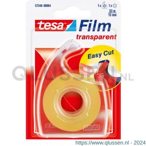 Tesa 57348 Tesafilm plakband en Easy Cut dispenser transparant 33 m x 15 mm 57348-00004-02