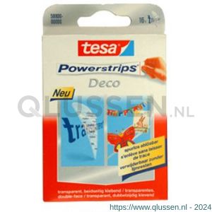 Tesa 58800 Powerstrips decostrips transparant 58800-00012-20