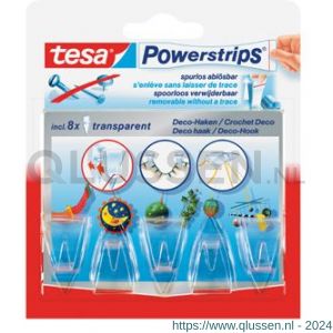 Tesa 58900 Powerstrips decohaken transparant 58900-00013-20