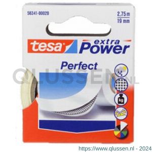 Tesa 56341 Extra Power Perfect textieltape blauw 2,75 m x 19 mm 56341-00029-03