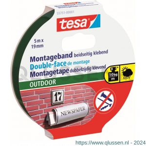 Tesa 55751 Powerbond Outdoor montagetape 5 m x 19 mm 55751-00001-03