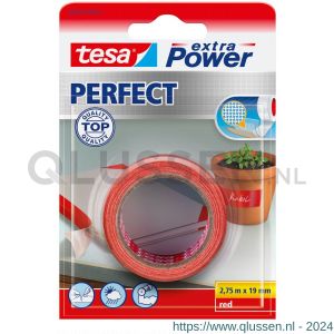 Tesa 56342 Extra Power Perfect textieltape rood 2,75 m x 19 mm 56342-00011-03