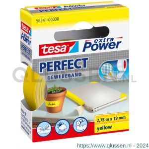 Tesa 56341 Extra Power Perfect textieltape 2,75 m x 19 mm geel 56341-00030-03