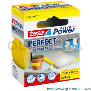 Tesa 56343 Extra Power Perfect textieltape 2,75 m x 38 mm geel 56343-00037-03