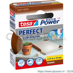 Tesa 56341 textieltape 2,75 m x 19 mm bruin 56341-00034-03