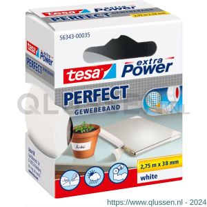 Tesa 56343 textieltape wit 2,75 x 38 mm 56343-00035-03