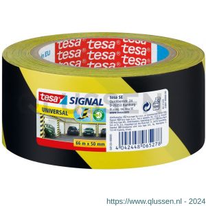 Tesa 58133 Universal waarschuwingstape geel-zwart 66 m x 50 mm 58133-00000-00